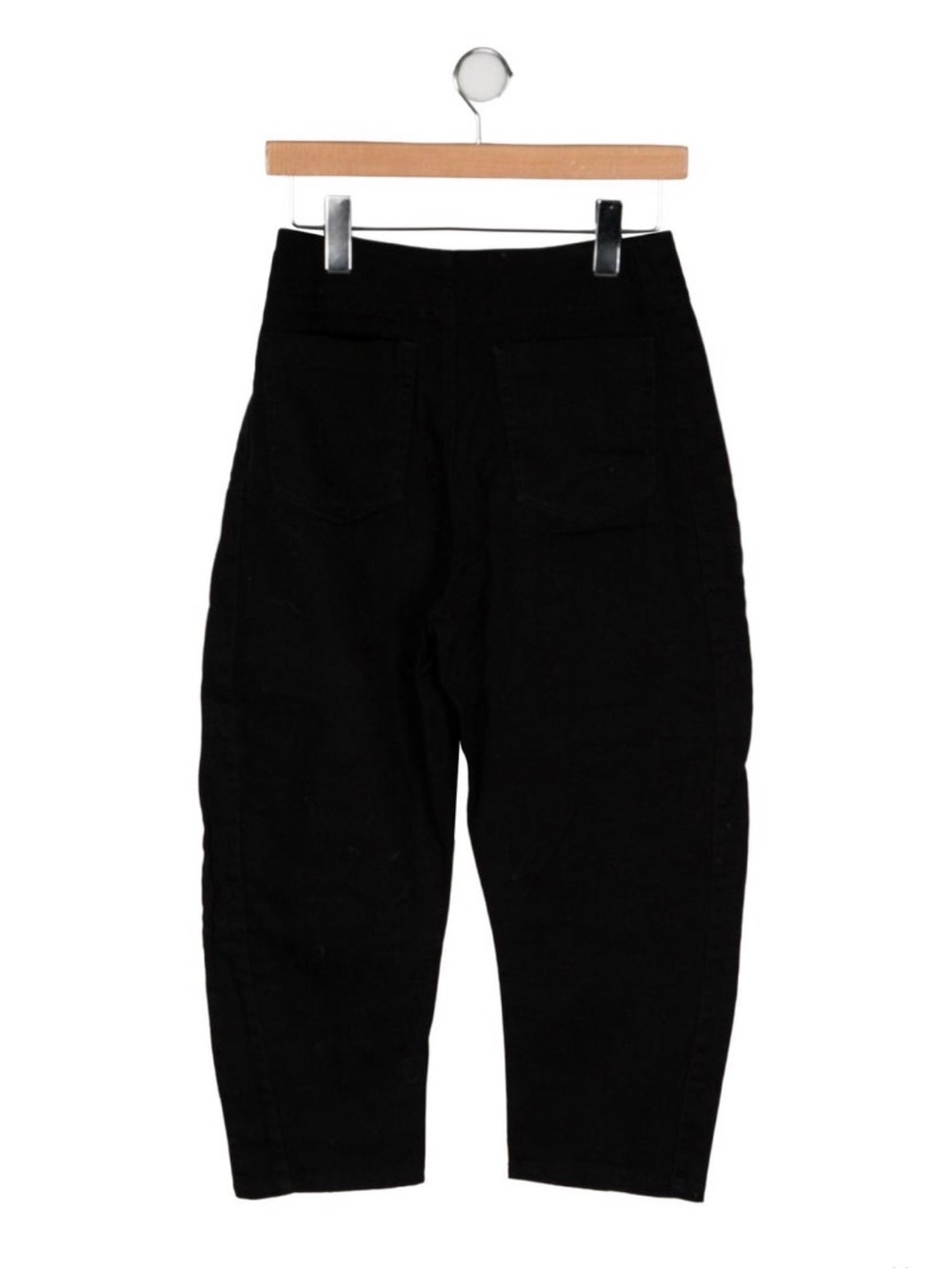 ROUCHA Black Denim Cropped High Rise Pants